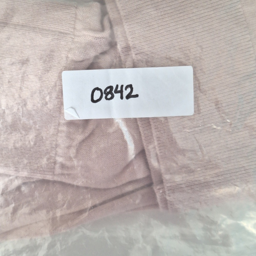 Quince Sweater Large Pink Organic Cotton Cashmere Blend Preppy Quiet Luxury - Picture 7 of 7